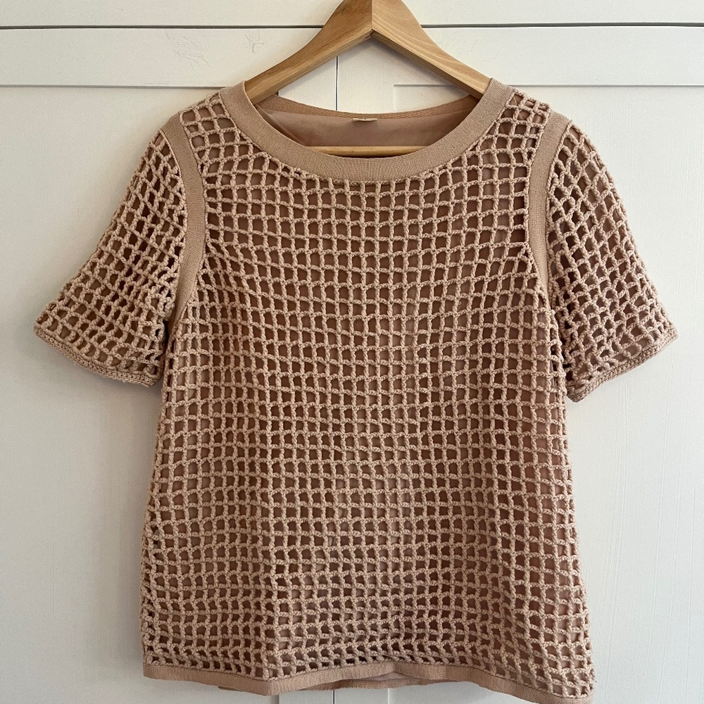 J. Crew Wool Knitted Short Sleeve Shirt